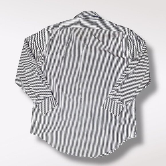 Lauren Ralph Lauren Blue White Pinstripe Button Down Shirt Size Large - Picture 6 of 8